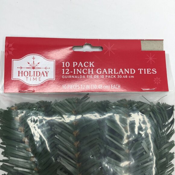 Holiday Time 10 Pack 12-Inch Garland Ties Christmas Decoration Holiday - Picture 3 of 5